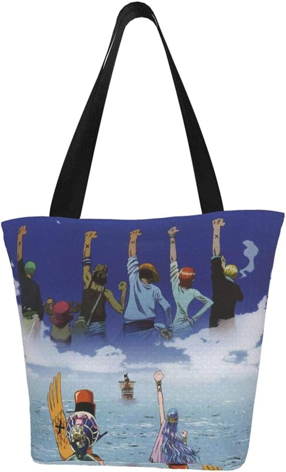 Amazon 人気 グッズエコバッグ レディース 帆布 ワンピース 3d両面プリント トートバッグ 耐久 大容量 厚手 頑丈 軽量 洗える コンパクト 携帯便利 おしゃれ手提げ袋 男女兼用 トートバッグ