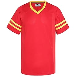 Pullonsy Red Bulk Football Jerseys for Men Women