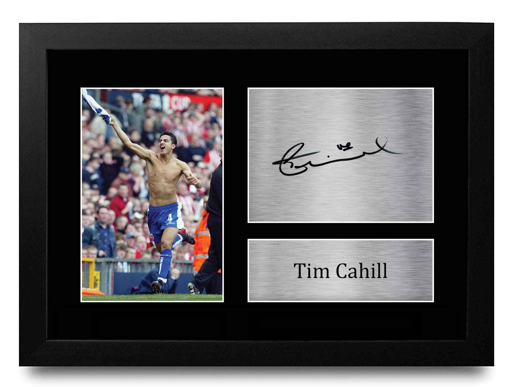 HWC Trading FR A4 Tim Cahill Millwall Gifts Printed Signed Autograph Picture for Fans and Supporters - A4 Framed