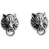 925 Sterling Silver Fantasy VII F F 7 Cloud Strife Wolf Fenrir Stud Earrings Jewelry
