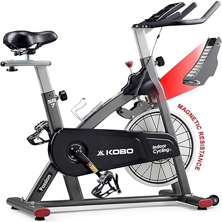 Buy Kobo Sb 7 Magnetic Resistance With 8 Kg Flywheel Belt Drive Advanced Indoor Spin Bike For Home Cardio Gym Workout Quiet Smooth Spinning Cycling Fitness Online At Low Prices In India