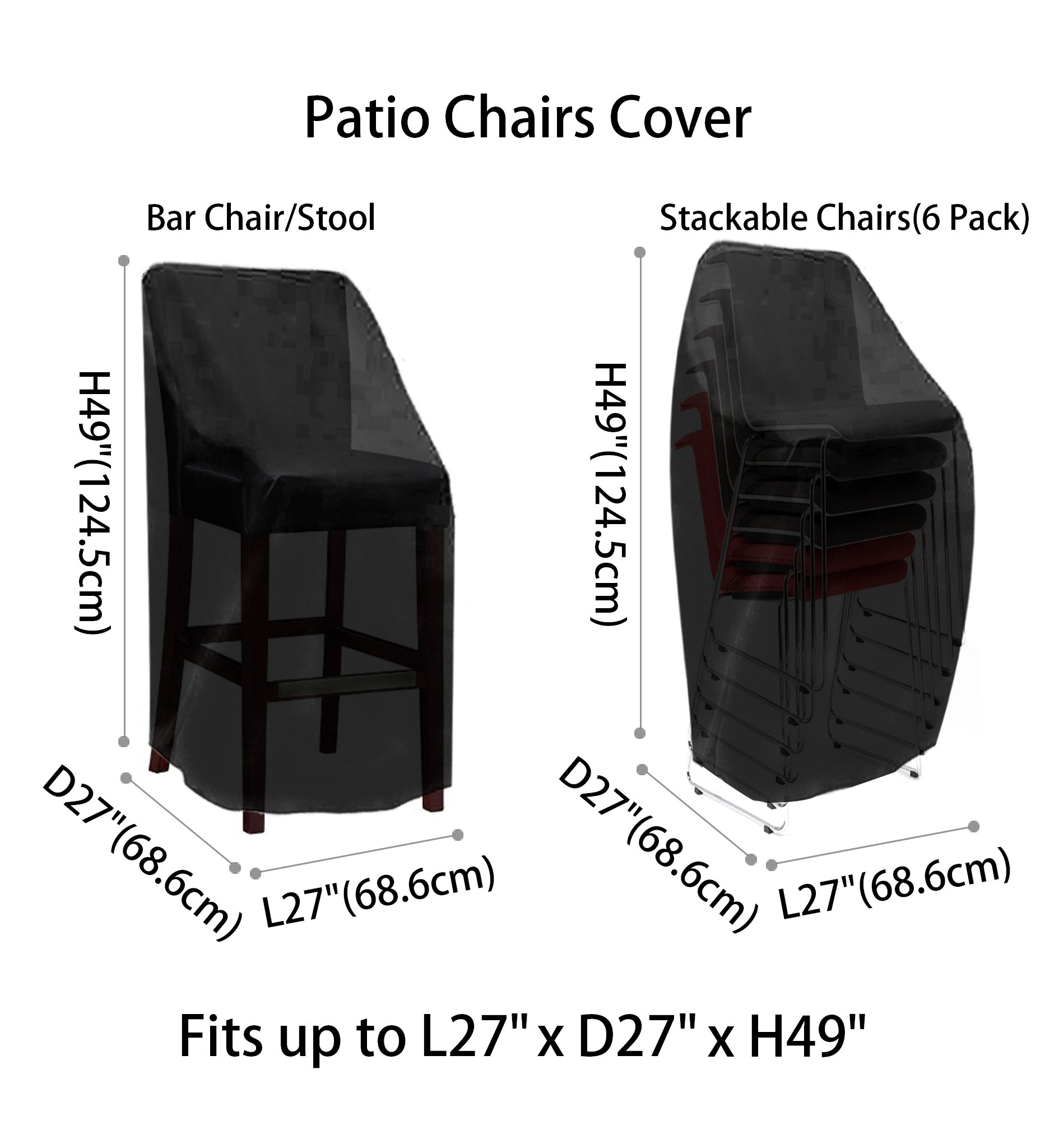 Patio Chair Cover Bar Chair/Stool Cover Stackable Chairs Cover