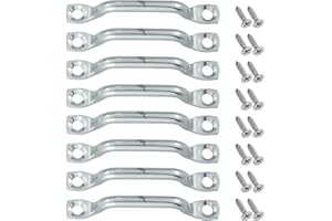 NVAAV 316 Stainless Steel Footman Loop 1 Inch with Fast Installation Cross Flat Head Tapping Screws for Kayak Deck Loops, Bimini Top Strap, Tie Down Anchor Point, Jeep Corvette, Buggy