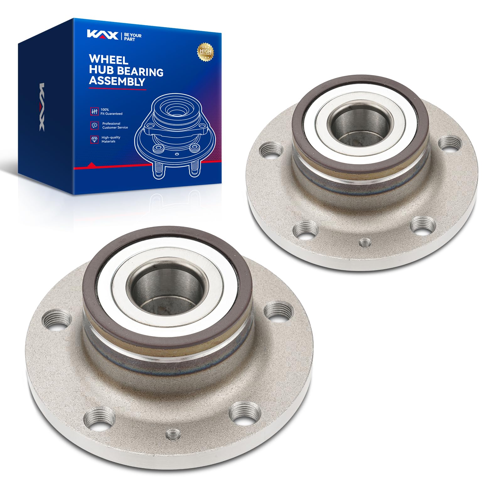 Photo 1 of KAX 512319 Pair Rear Wheel Hub & Bearing fit for 2006-2010 V-W Jetta,for 2009-2010,2012-2022 V-W Passat,for 2013-2014 V-W Jetta,5 Lug