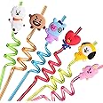 24 BTS Straws with 2 Cleaning Brush 6 Designs Great for Birthday as Party Favors and Party Supplies