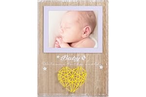 ElekFX New Mom Gifts - Baby Welcome to the World New Baby Gifts - gender neutral baby items - Baby Picture Frame for Standard 4" x 3" Photo (Welcome to the world)