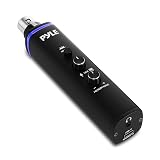 Pyle USB Mic Interface, XLR to USB Adapter with Phantom Power, Volume Control, Plug-and-Play Audio Interface for XLR Microphone Recording, Streaming, Podcasting, PC & Mac, 24-Bit Sound Card