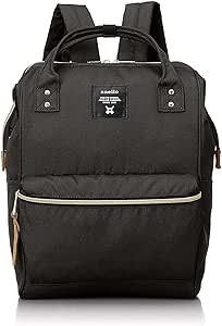 Anello Polyester Canvas Backpacks Japan import (Black)