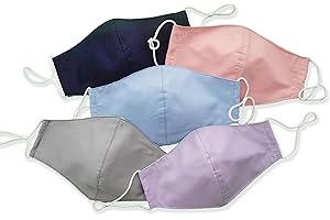 HOPE LOVE SHINE Cotton Reusable Face Masks w/Adjustable Ear Loops & Filter Pocket