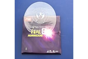 PPBIGU DHS Hurricane 8 Table Tennis Rubber, Red or Black, Thickness: 2.15 mm, Hardness: 40, for Control and Loop Ping Pong Competitions