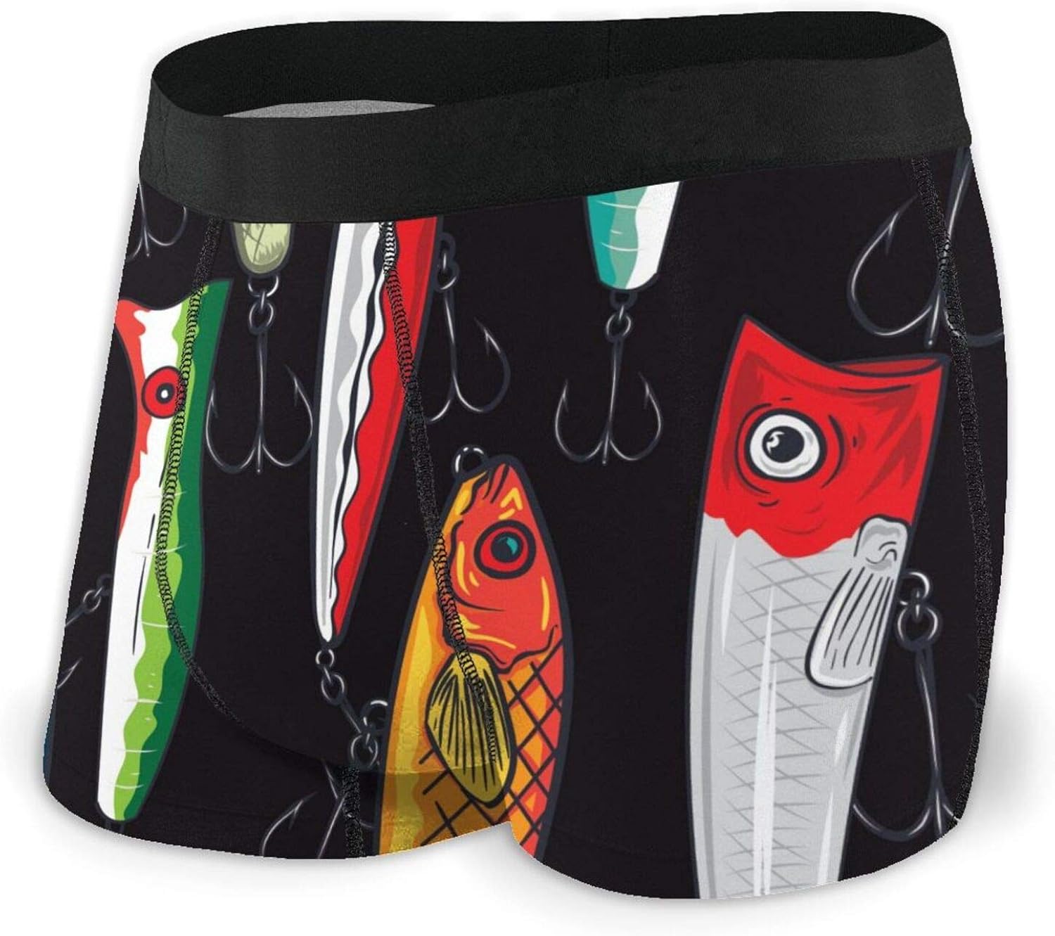 Colorful Fishing Bait Men'S Underwear Boxer Briefs Breathable Stretch