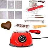 Koolatron Total Chef Chocolate Melting Pot 8.8 oz Fondue Set Red
