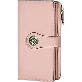 Travelambo Women's Wallet RFID Blocking Trifold Clutch Large Capacity Credit Card Holder Travel Purse