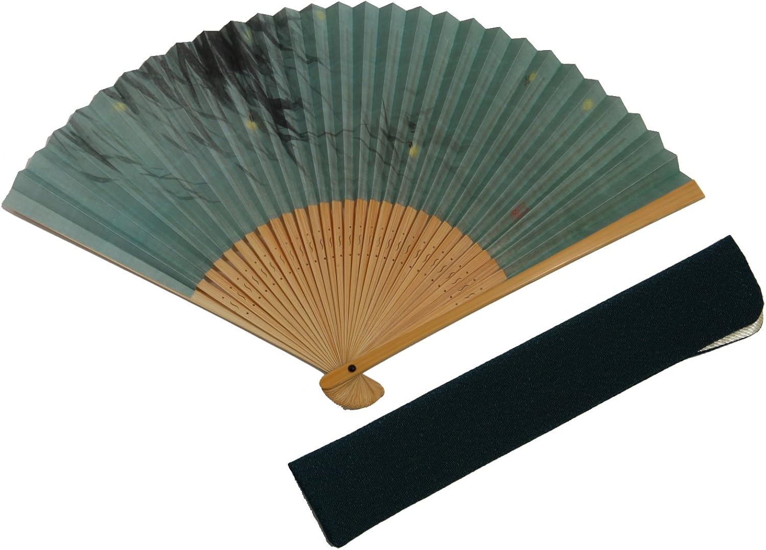 Amazon ハセガワ メンズ 京扇子 扇子袋付き 化粧箱入り 日本製 ホタル グリーン 和装小物 通販