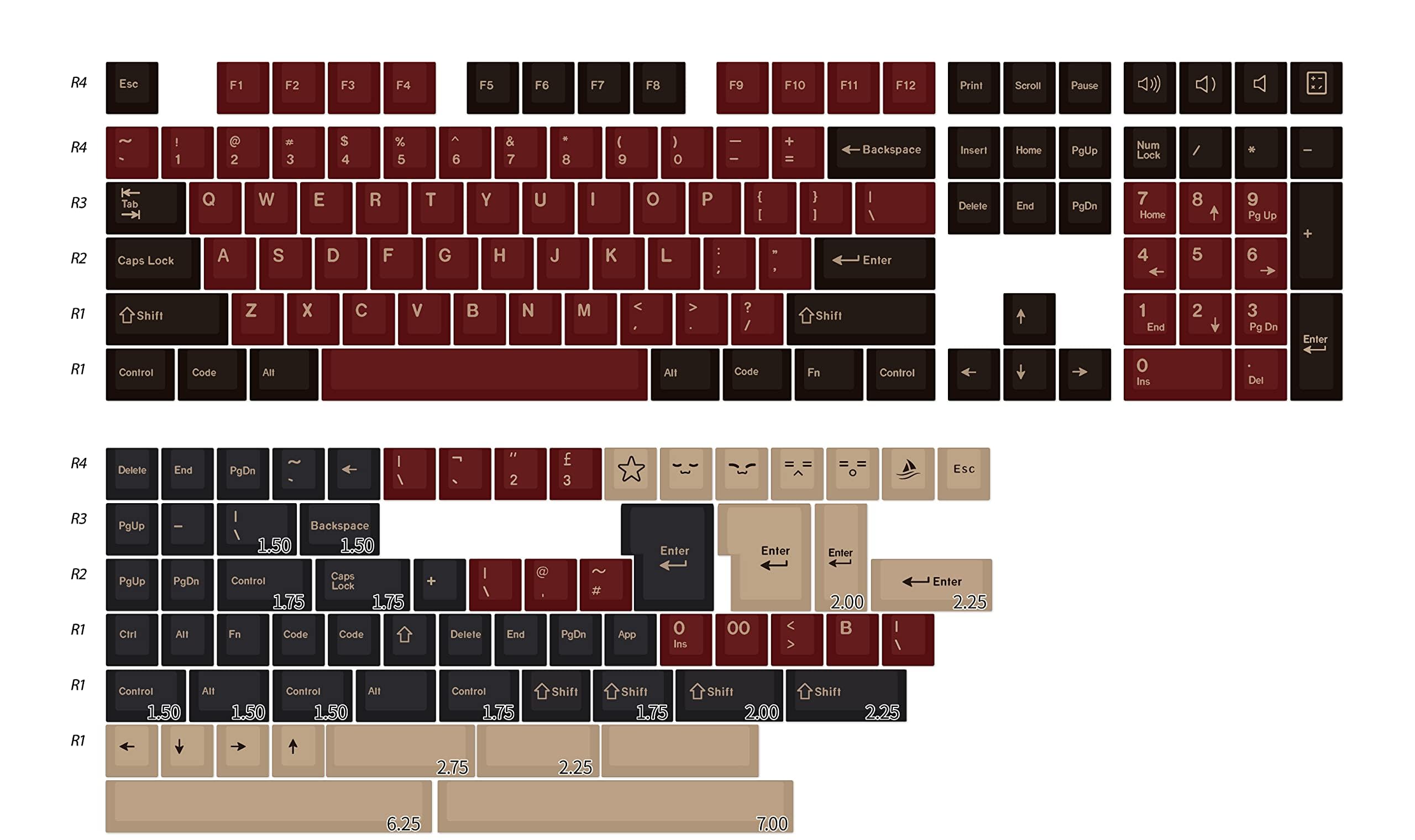 Mua Custom Red Keycaps 173 Keys Double Shot PBT Keycap Set Cherry ...