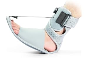 BRACEMUNDO Plantar Fasciitis Night Splint - Plantar Fasciitis Relief Brace for Women and Men, Planters Facetious Relief Boot for Foot Drop & Achilles Tendonitis, Gray Medium