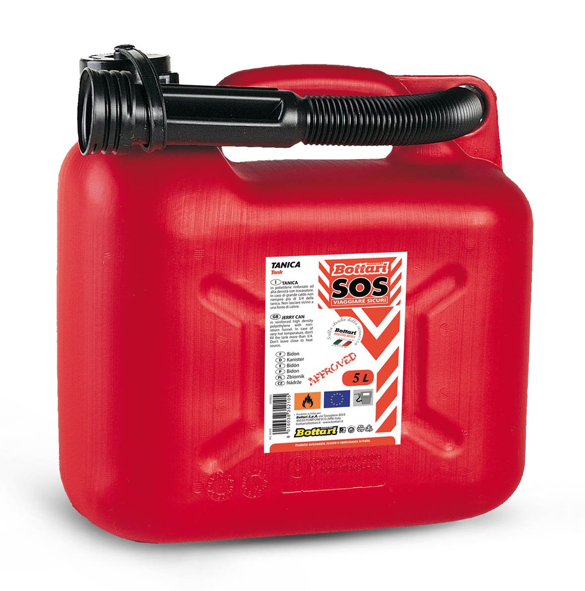 Bottari SOS 35215 approved Petrol CAN 5 L with Dispensing