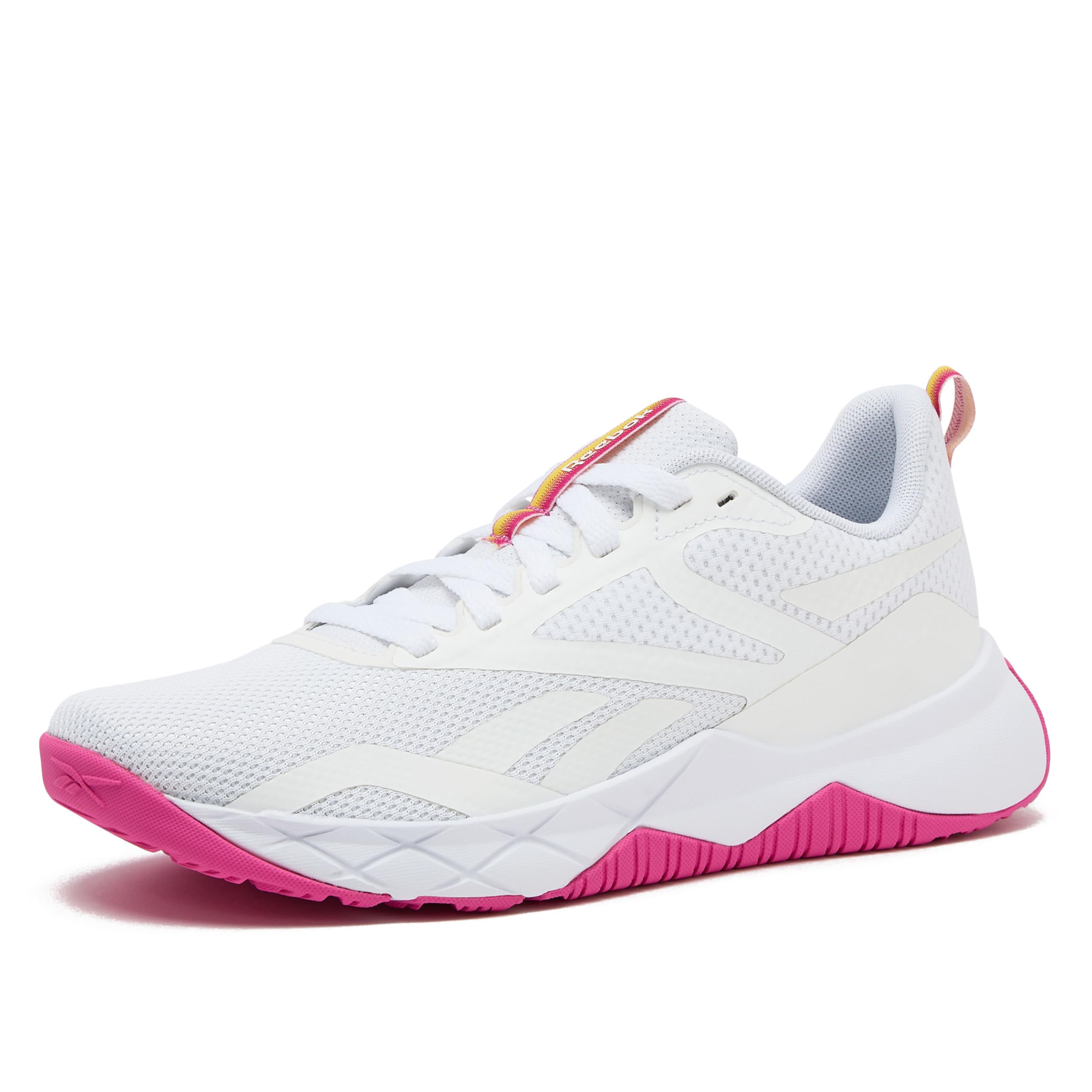 Photo 1 of Reebok Women's NFX Trainer Sneaker, Athletic Gym or Workout Shoes for WomenFootwear White/True Pink, 7