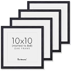 Solid Oak 10”x10” Picture Frame Matted to