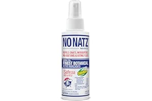 No Natz Botanical Bug Repellent, Effective for Gnat, Mosquito, and Biting Flies, Hand-Crafted and DEET-Free, Non-Greasy Formula, 4 Ounce Spray Bottle