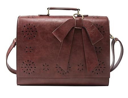 ECOSUSI Vintage Damen Schultasche Arbeitstasche Aktentasche Laptoptasche 14'