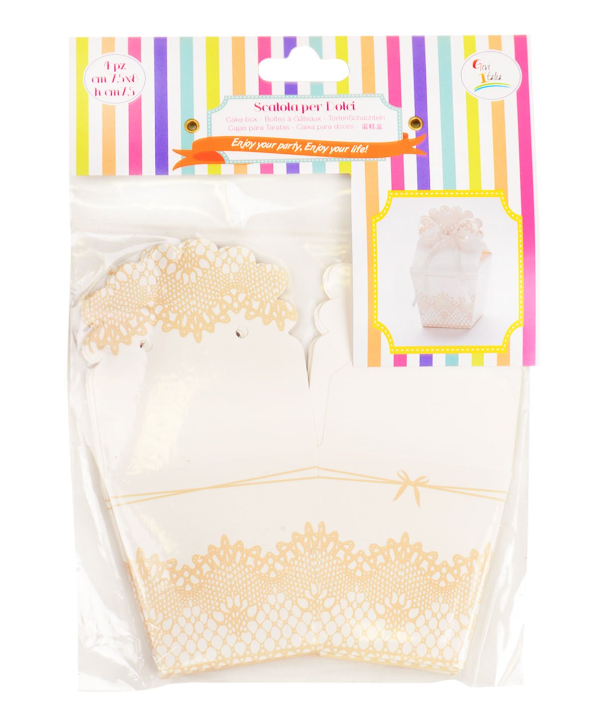 Givi Italia 25123 4 Boxes, Ivory, 7.5 x 8 x 7.7 cm