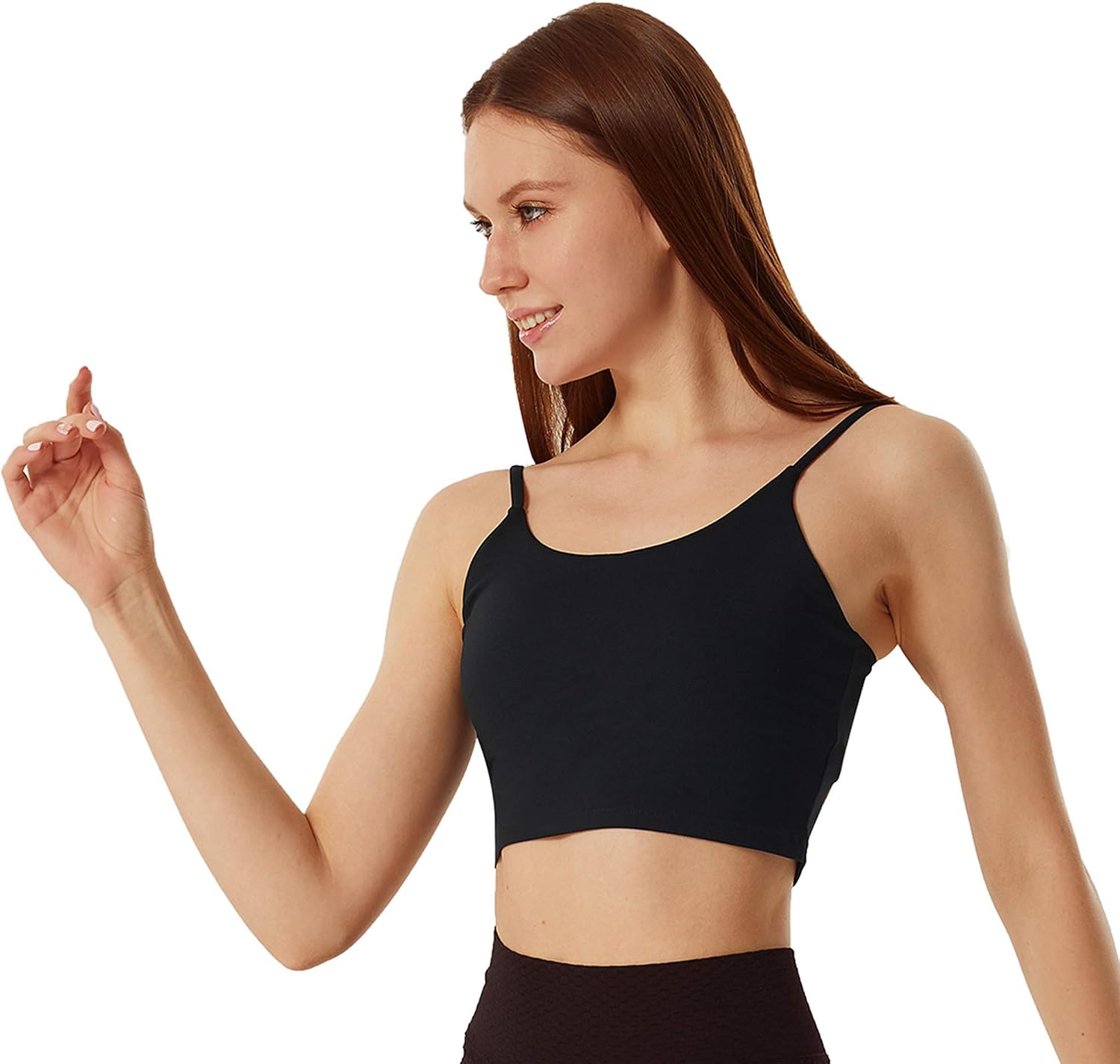 Women Longline Sports Bra Gym Yoga 