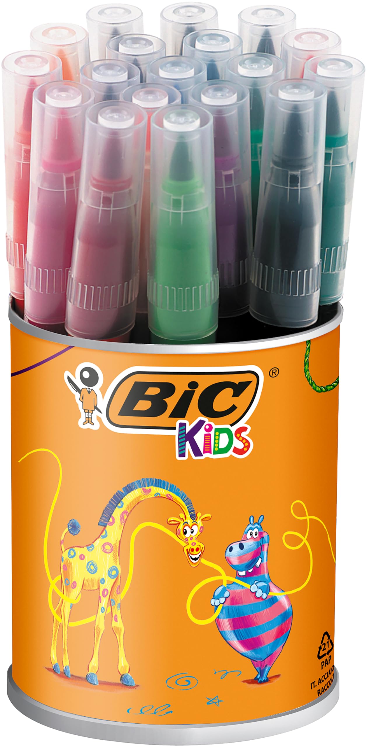 BIC KiDS Visaquarelle Brush Felt Pens (Pot x 18)