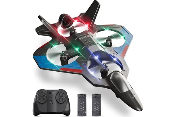 4DRC RC Planes Remote Control Airplanes for Kids Adults,Black,2Batteries | Remote Control Planes for Kids Adults Beginners, R