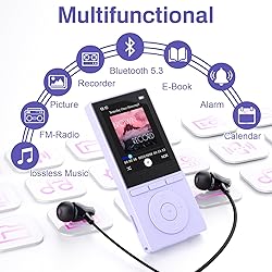 64GB MP3 Player with Bluetooth 5.3, Music Player