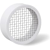 PVC Termination Cap Stainless Steel Mesh Screen Round Vent Cover 1 Pack | Furnace Roof Exhaust Pipe End Cap, Durable Vent Cap for Drain &amp; Ventilation System, 3" Inner &amp; 3.5" Outer Diameter