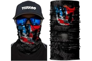 MIRKOO 3D Breathable Seamless Tube Face Mask, Dust-proof Windproof UV Protection Motorcycle Bicycle ATV Face Mask