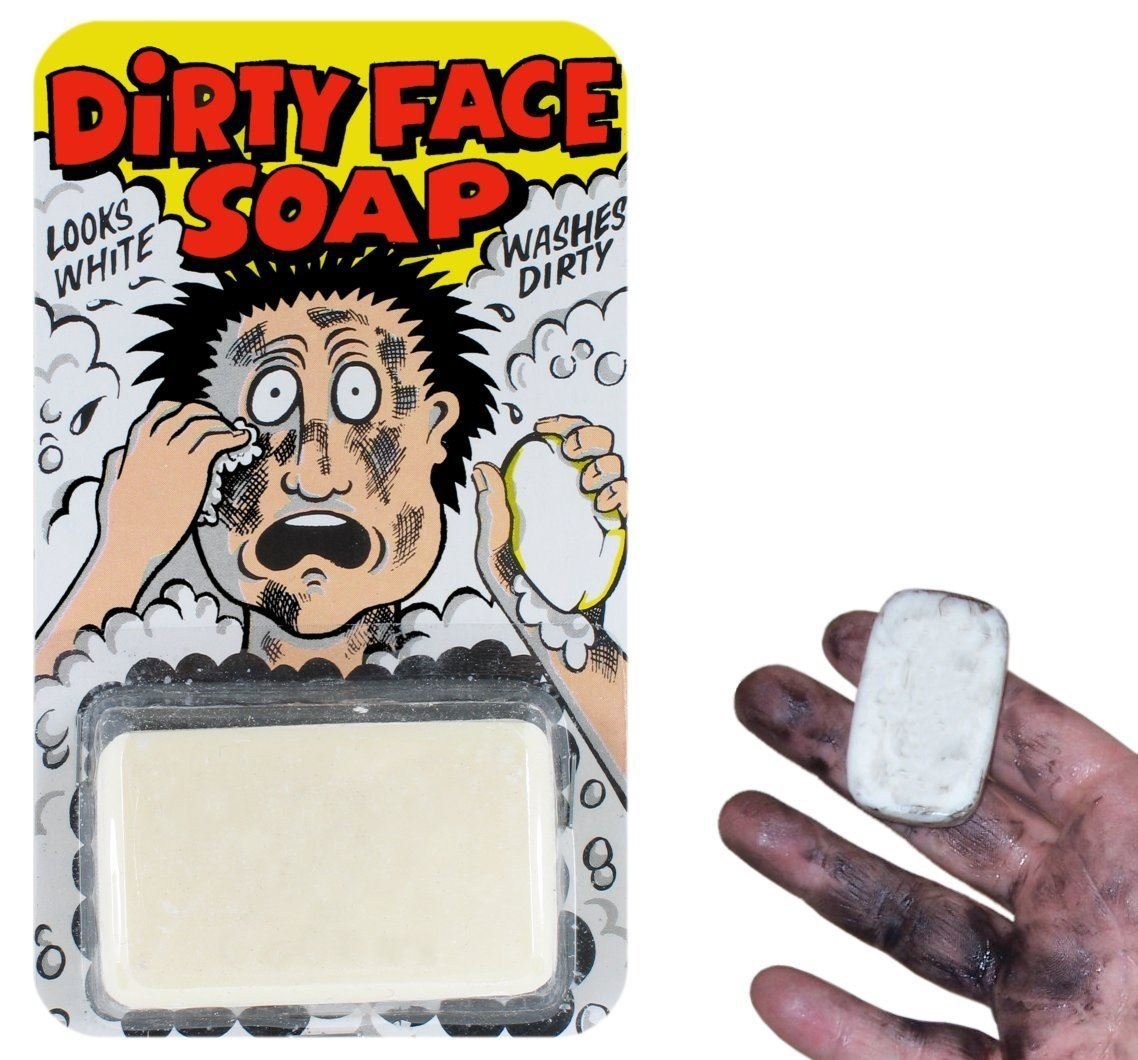 Funnyman Jokes Dirty Black Face Soap Traditional Novelty Jokes Gags Tricks Party Prank Prop Gift Favours Handouts Stocking Fillers