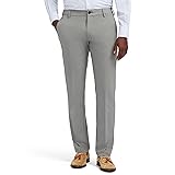 IZOD Men's Non-Iron Stretch Straight Fit Flat Front