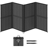 Renogy 200W Portable Solar Panel Blanket, 25% High Efficiency N-Type Foldable Solar Charger for Power Station, Lightweight 8-