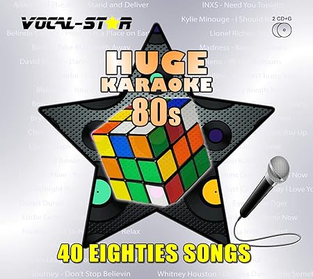 Vocal-Star 80s Eighties Karaoke CDG CD+G Disc Set 40 Songs - 2 Discs Best of