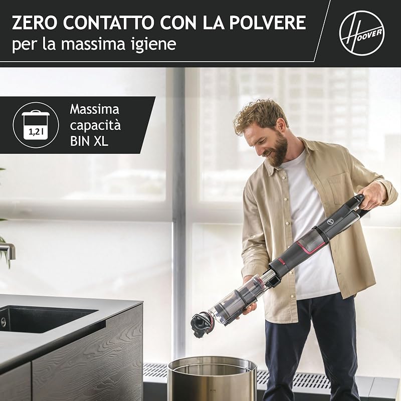 Aspirapolvere senza filo con CORNER GENIE, Spazzola anti-grovigli con luci LED integrate [HFX10H]