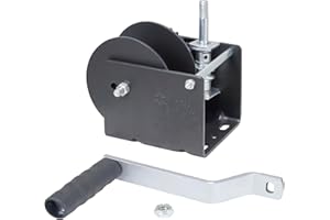 Goldenrod Dutton-Lainson Company Worm Gear Winch (WG1500) with 7" Ergonomic Handle - Rust-Resistant Finish for Heavy Equipmen
