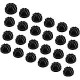 C&AHOME 24 pcs Wire Cube Plastic Connectors for Cube Storage Modular Closet Organizer and Metal Grid Shelving Unit Black