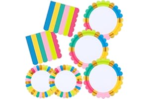 ECOHOLA Birthday Party Supplies Disposable 9" Dinner Plates 7" Dessert Plates 6.5" Luncheon Napkins for Birthday Garden Party Afternoon Teas Baby Shower Wedding, Scalloped Edge, Serve 24