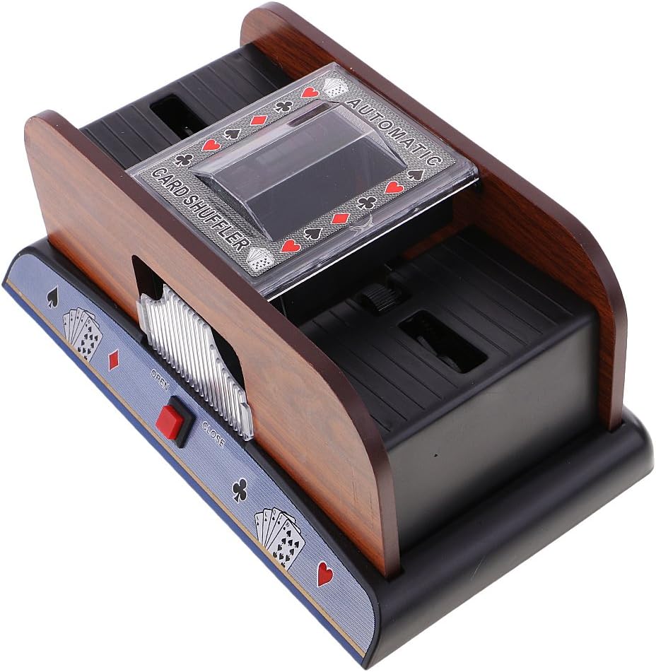 Electric Shuffling Machine 1 or 2 Deck for Blackjack Poker Games Texas Holdem FLAMEER Automatic