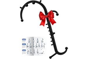 Cubetoou Back and Neck Massager for Pain Relief Deep Tissue, Upgraded Full Body Trigger Point Cane Massage Tools, Massage Stick Pressure Point Hook, Muscle Knot Remover Tool (Black)
