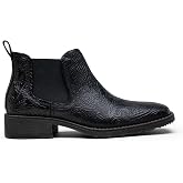 Jousen Mens Chelsea Boots Casual Slip On Boots for Men | Chelsea Boots, Square Toe Design, Slip On Ankle Boots, Synthetic Upper, Rubber Outsole