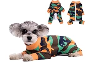 Camo Dog Recovery Suit Female Male For Small Medium Dogs,Dog Surgical Recovery Suite Bodysuit After Surgery Zipper On Back Pu