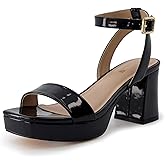 CUSHIONAIRE Women's Cherry platform dress sandal +Memory Foam and Wide Widths Available