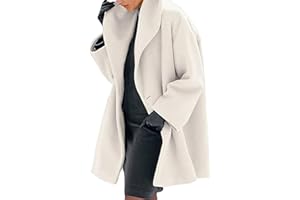 Maiyifu-GJ Womens Wool Blend Coat Single Breasted Trench Jackets with Hood Winter Casual Shawl Collar Overcoat Outerwear