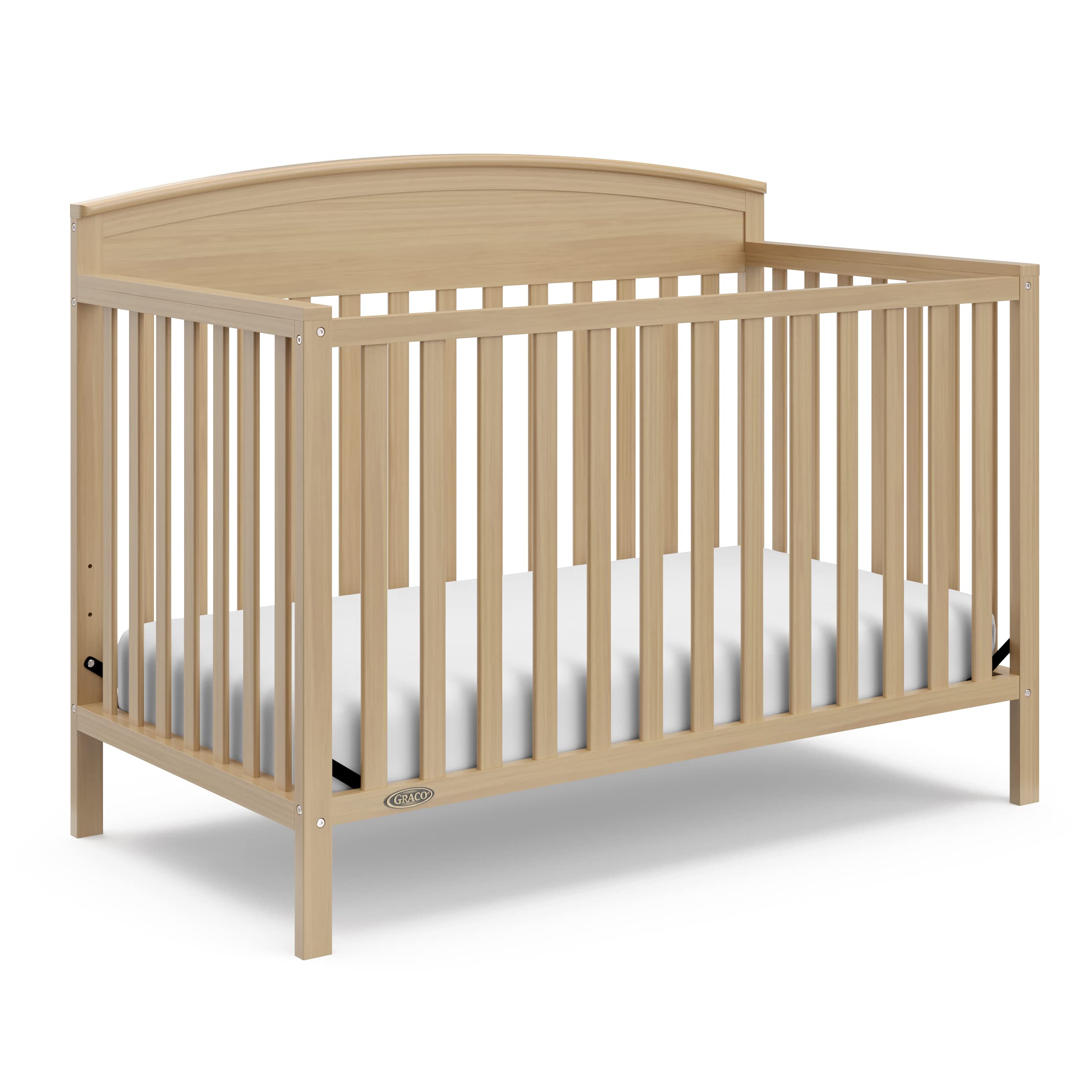 Photo 1 of Graco Benton 5-in-1 Convertible Crib (Driftwood) – GREENGUARD Gold Certified, Converts from Baby Crib to Toddler Bed, Daybed and Full-Size Bed, Fits Standard Full-Size Crib Mattress