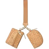 boshiho Vegan Cork Wallet, Women’s Purse Slim Zipper Design with Card Holder Coin Pocket Purse Eco-friendly Vegan Gift