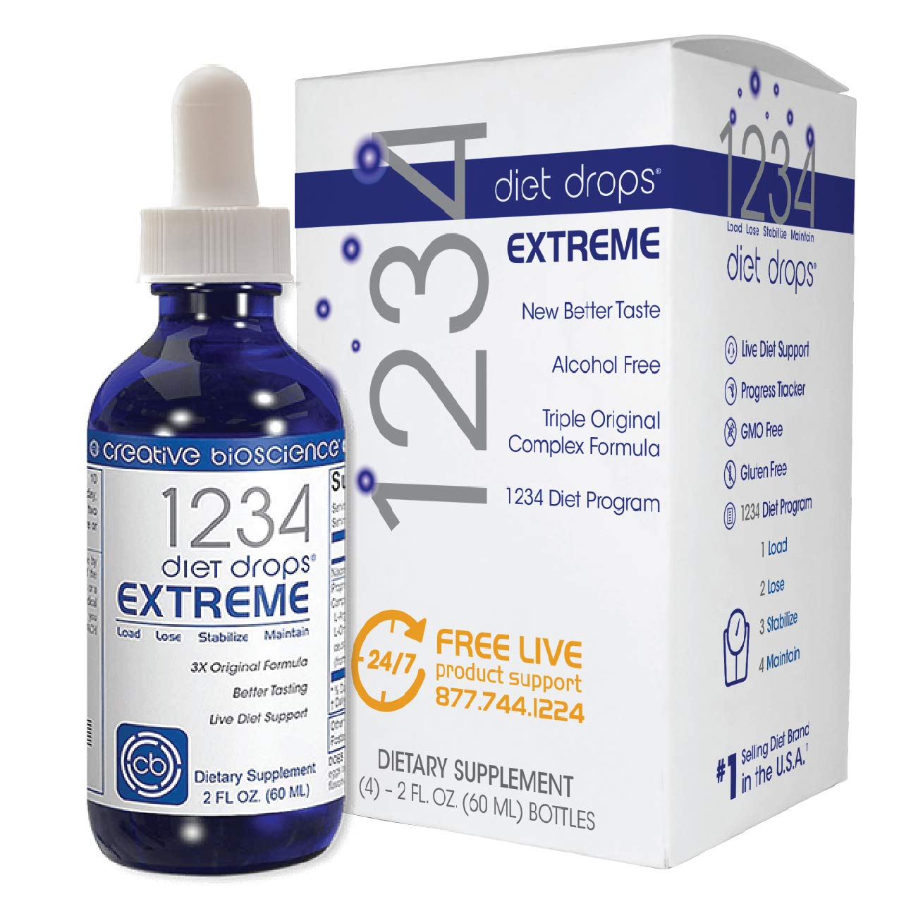 1234 Diet Drops Extreme Appetite Suppressant & Weight Loss Support 1