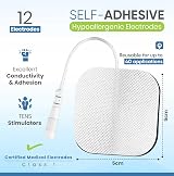 Med-Fit TENS Pads 12 Pack 4 x 3 Reusable Hypoallergenic Electrodes view 2